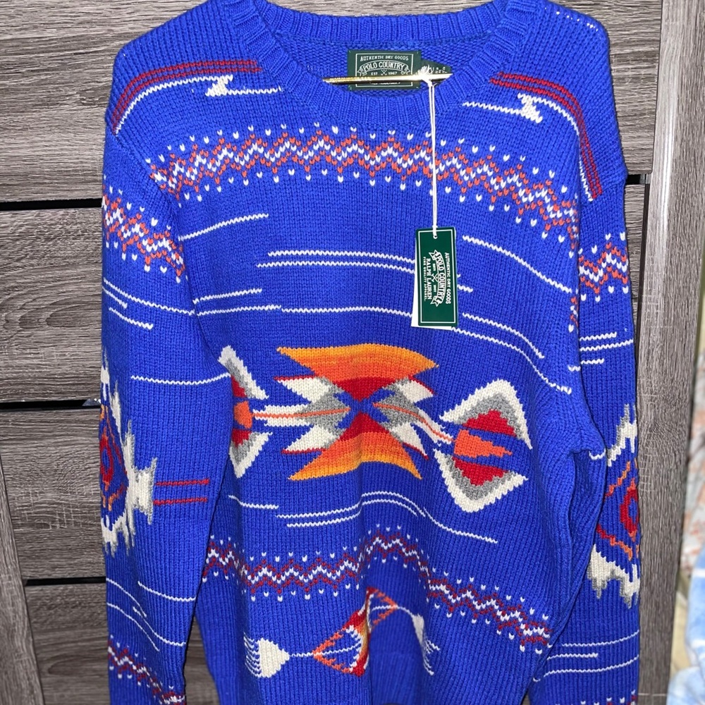 polo country wool crewneck sweater 🤯